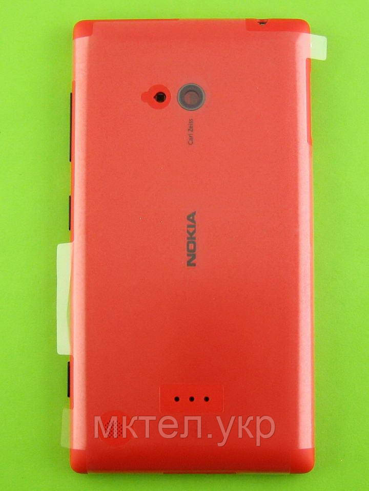 Задня кришка Nokia Lumia 720 в зборі, червоний Оригінал #02504P2
