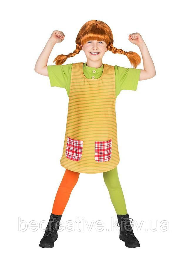 Дитячий карнавальний костюм Пеппі довгий панчох