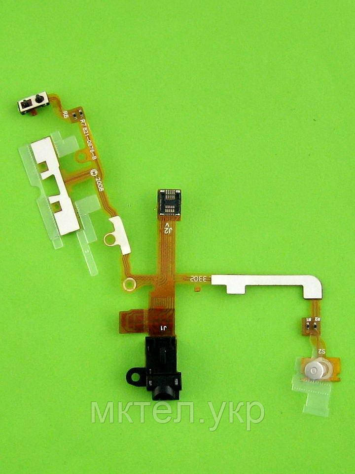 Шлейф роз'єму гарнітури iPhone 3G, чорний Original PRC