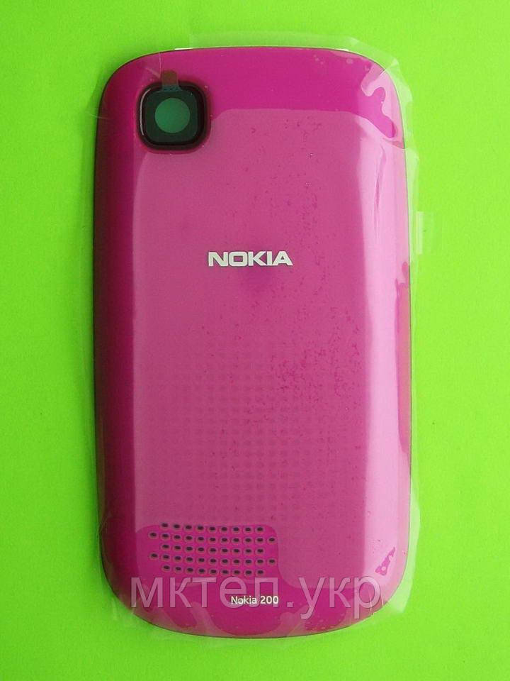 Кришка батареї Nokia Asha 200, рожевий Оригінал #0258878