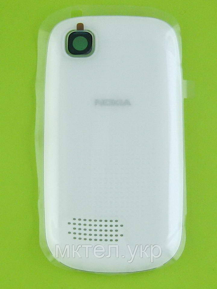 Кришка батареї Nokia Asha 201, білий Оригінал #02502P3