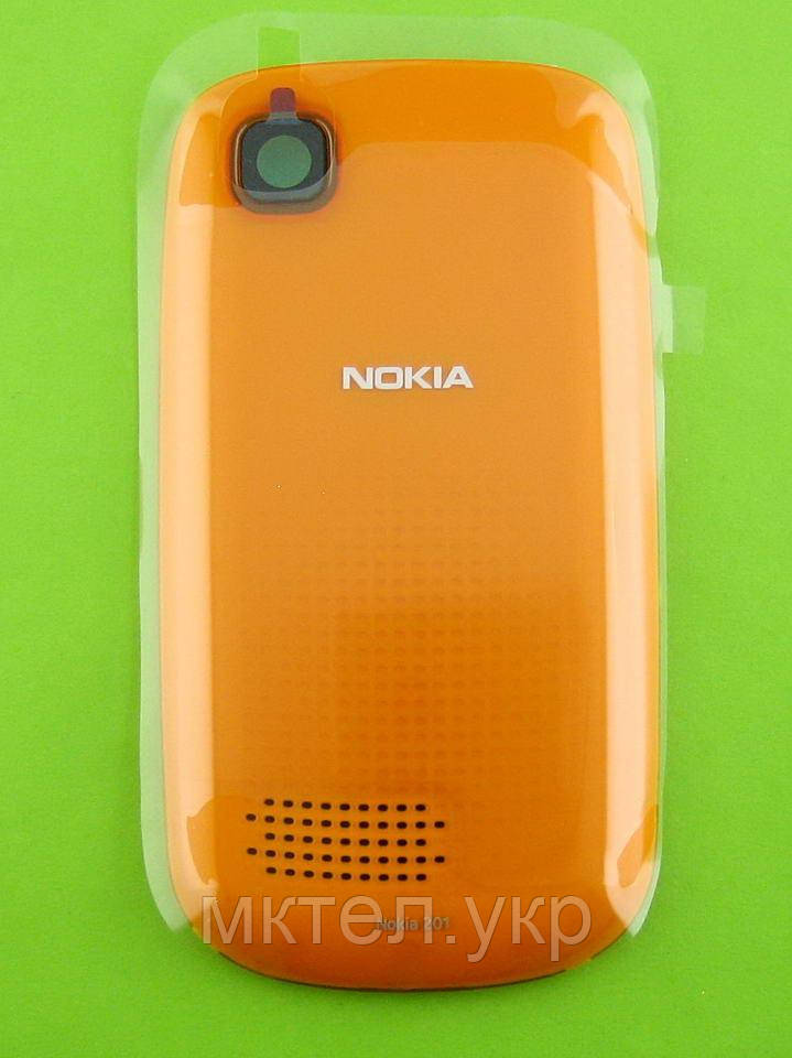 Кришка батареї Nokia Asha 201, помаранчевий Оригінал #0259449