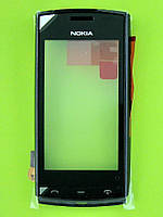 Сенсор Nokia Asha 500 Dual SIM з панеллю, чорний Оригінал #0258704