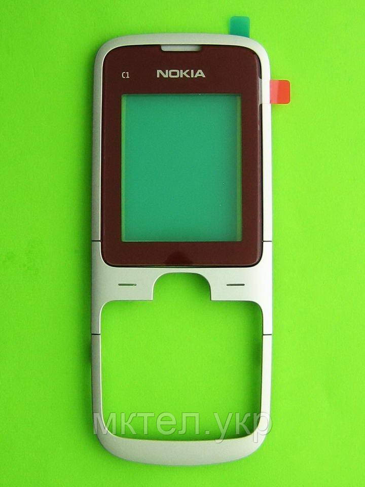 Передня панель Nokia C1-01, червоний Оригінал #0257138