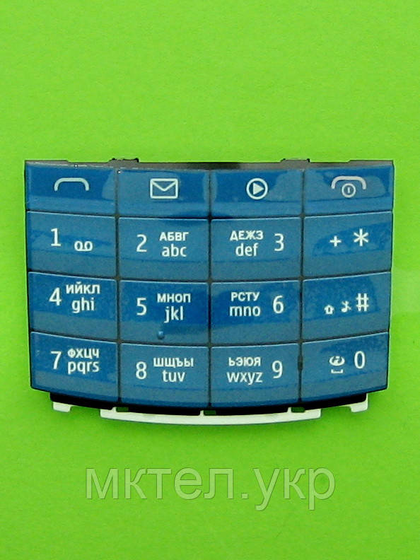 Клавіатура Nokia X3-02, синій Оригінал #9791K85