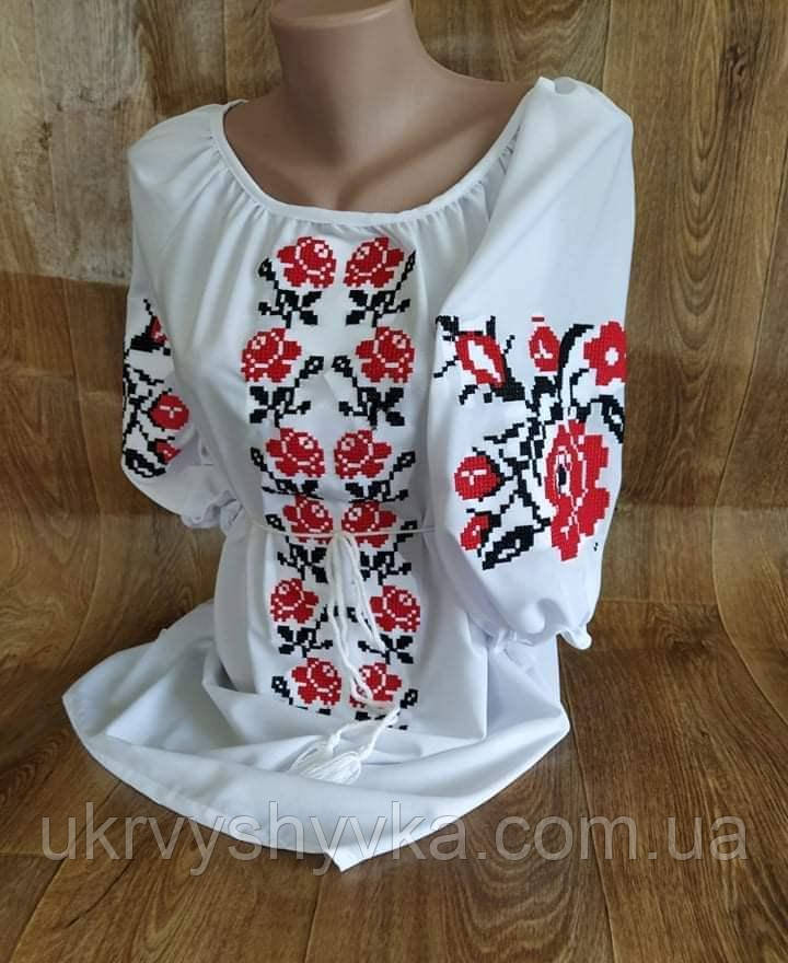 Сорочка на шифоні "Сузір'я" червона