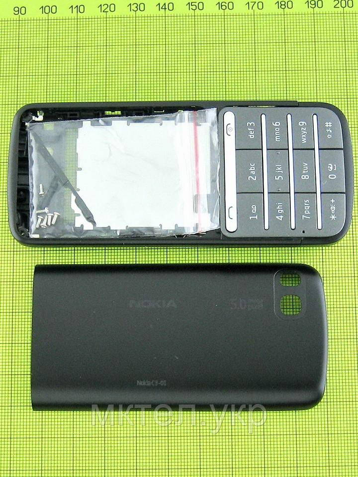 Корпус Nokia C3-01 в зборі, чорний