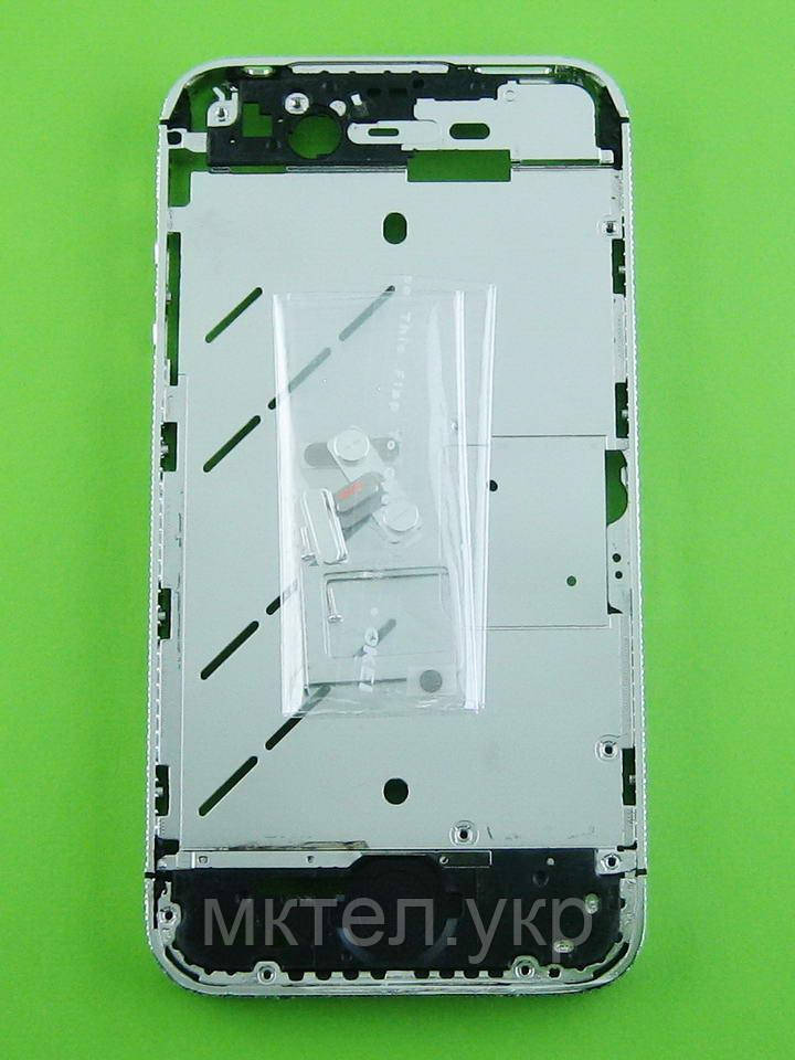 Середня частина iPhone 4S в зборі з каменями, сріблястий Original PRC