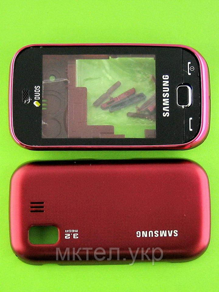 Корпус Samsung B5722 Duos в зборі, рожевий