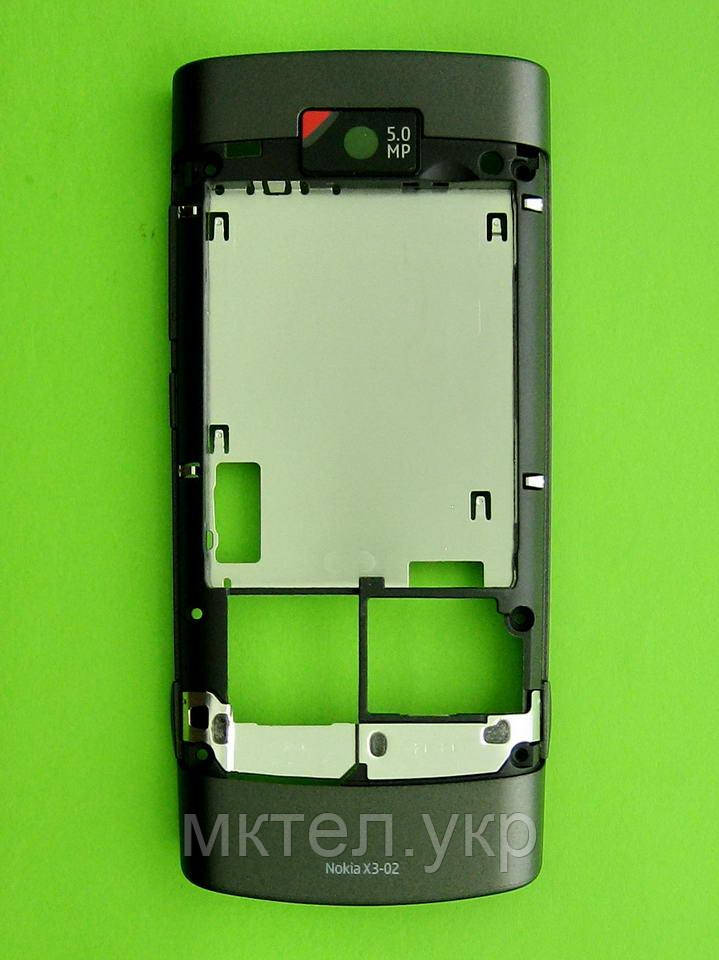 Середня частина Nokia X3-02 в зборі, чорний Оригінал #0257582