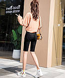 Джинсові велосипедки жіночі чорні шорти, фото 7