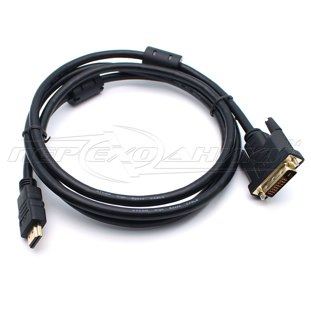 Кабель HDMI - DVI (24+1), 2 ферритами (высокое качество), 5 м - фото 2 - id-p1197213668