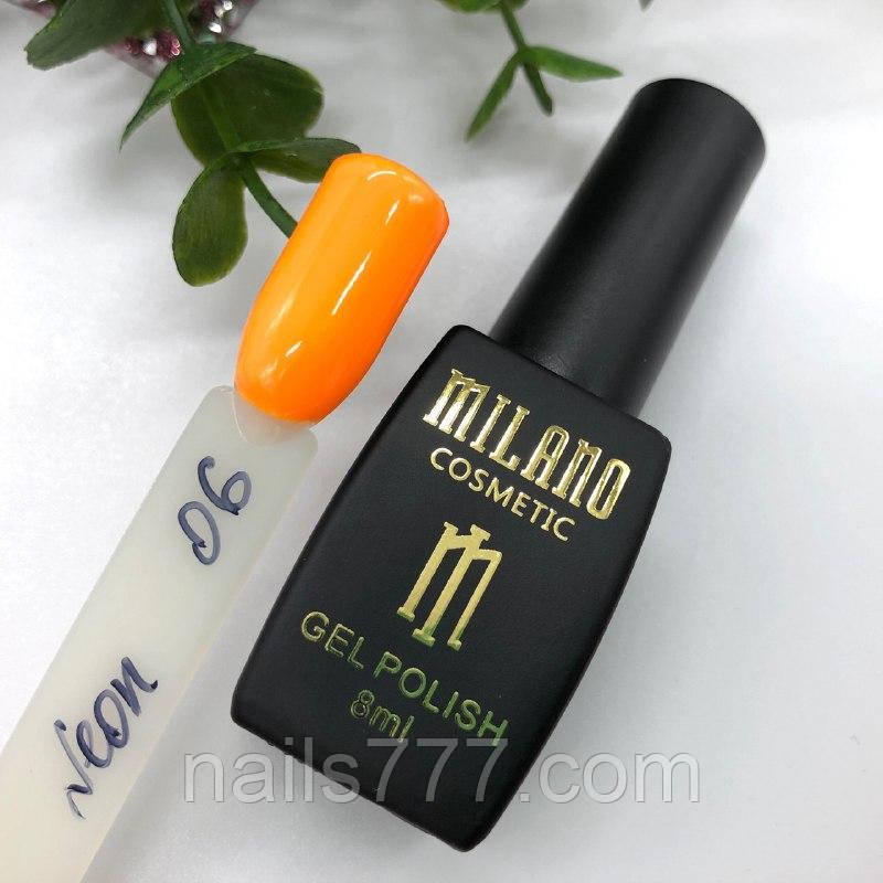 Гель-лак Milano Neon №6, 8 мл, фото 1