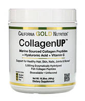 Морський колаген California Gold Nutrition, гіалуронова кислота та вітамін C 464 г