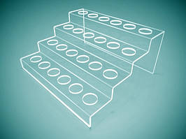 Підставка для помад на 24 шт., 185х85х160 мм (Д=20 мм) (Стінка акрилу: 1,8 мм; )