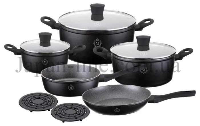 Набір посуду з литого алюмінію Meisterklasse Granite Touch Line MK-1013