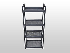 Столик майстра на 4 полиці чорний