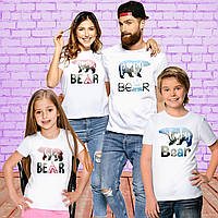 Футболки Фэмили Лук Family Look для всей семьи "Bear" Push IT