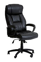 Кресло руководителя офисное на колесиках черное (кресло руководителя), buba