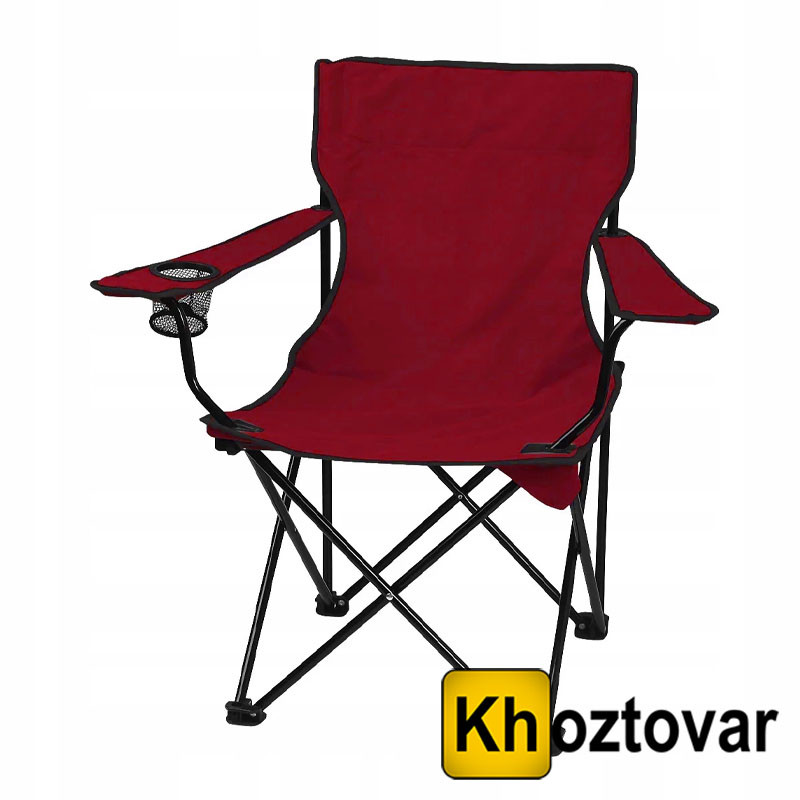 Складане крісло для кемпінгу Camping Chair with Arms Червоний, фото 1