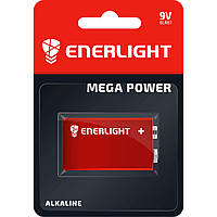 Батарейка щелочная Enerlight Mega Power 9V 6LR61 крона (блистер)