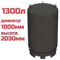 Буферная емкость (теплоаккумулятор) 1300 литров, Ø 1000 мм, сталь 3 мм