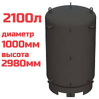 Буферная емкость (теплоаккумулятор) 2100 литров, Ø 1000 мм, сталь 3 мм
