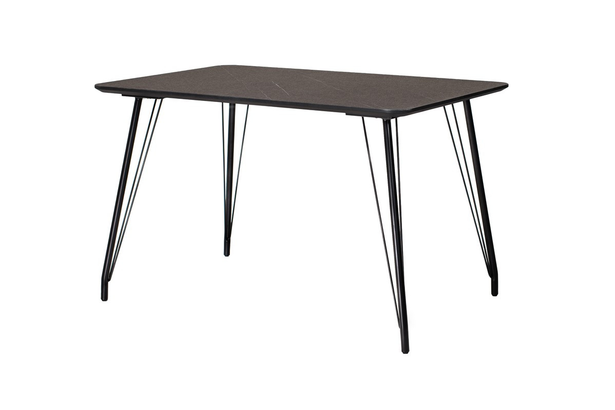 Обеденный стол ТM-47 черный кварц от Vetro Mebel, 120*80 см