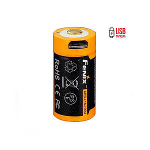 Акумулятор Li-Ion 16340 Fenix ARB-L16 (700U) 700 mAh з microUSB (1 шт.)