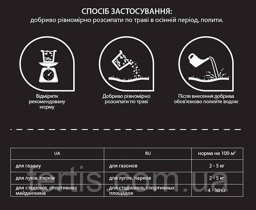 Осіннє добриво для газону, 10 кг, фото 3