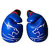 Боксерські рукавиці PowerPlay 3018 Jaguar Сині 12 унцій, фото 4