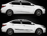 Молдинги на двері для Hyundai Accent Solaris 2011-2017, фото 2