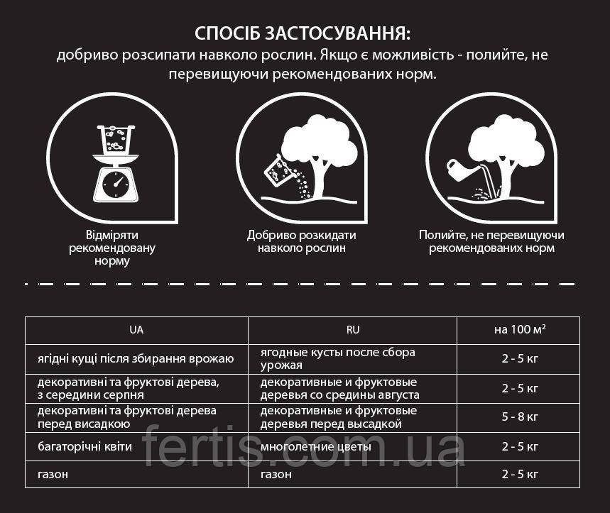 Осеннее удобрение Fertis, без хлора и нитратов, 3 кг - фото 2 - id-p748440703