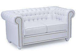 Диван Честер Вінтаж (екошкіра білий)