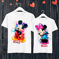 Парні футболки з принтом "Mickey/Minnie" L, Білий Push IT