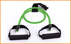 Трубчастий еспандер із ручками та дверним фіксатором S Зелений 6.8 кг