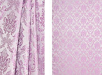 Розовая портьерная ткань для штор Жаккард с рисунком (Elizabet LI 138-74/150 P Jak)
