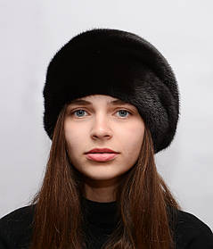 Жіночий зимовий норковий берет "Лампа"