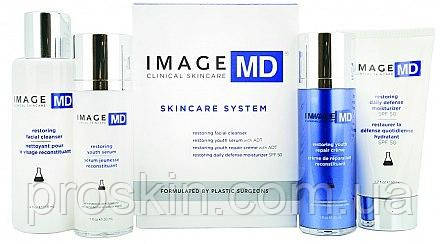 Базовий набір догляд за шкірою обличчя Image MD Skincare System (f/gel/118ml + serum/30ml + f/cream/30ml + d/f/cream/50ml)
