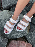 Сандалі жіночі спортивні текстиль зі світловідбивачами білий Київ, фото 9