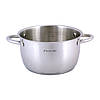 Каструля з кришкою Kamille 3.0 л з нержавіючої сталі і порожнистими ручками для індукції і газу KM-4902, фото 6