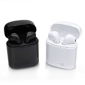 Бездротові блютуз навушники i7S TWS з боксом для зарядки | Аналог аирподс для телефону
