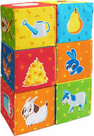 Набор мягких кубиков "Животные на ферме", МС090601-05