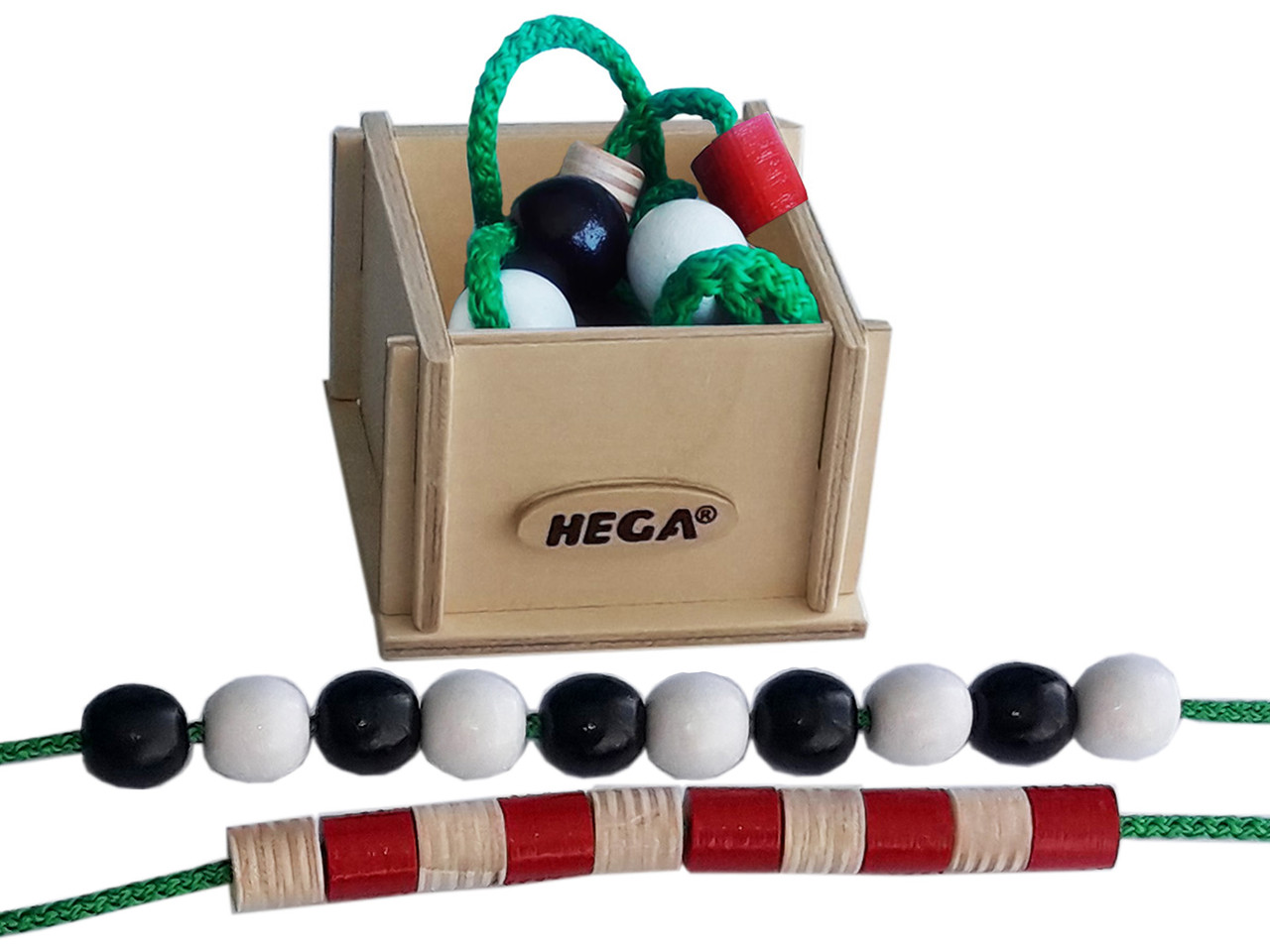 Комплект лiчильного матерiалу для вивчення складу числа для  iндивiдуальної роботи "Буси в дерев'яній коробці"