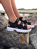 Сандалі жіночі спортивні текстиль чорний Київ, фото 3