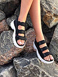 Сандалі жіночі спортивні текстиль чорний Київ, фото 8