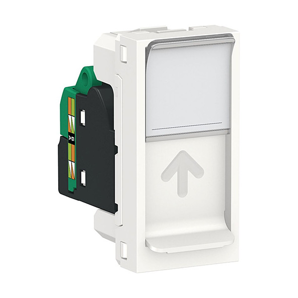 Розетка комп'ютерна RJ45 одинарна категорія 5 STP 1 модуль білий UNICA NEW NU341218