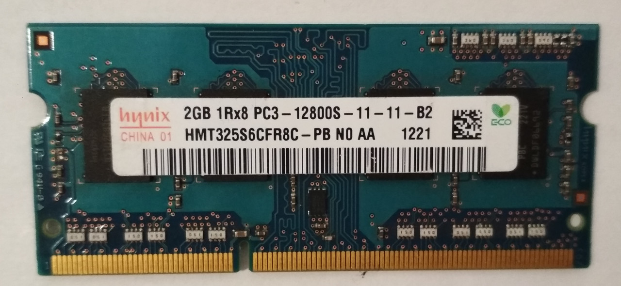 Для ноутбука 2 GB DDR3 1600MHz Hynix PC3 12800S 1Rx8 RAM Оперативна пам'ять