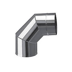 Коліно 90° з неіржавкої сталі (0.6 мм) для одностінного димоходу