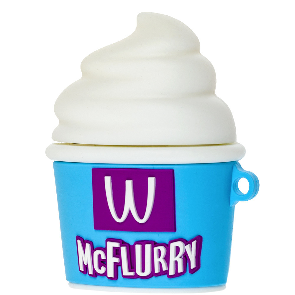 Силіконовий чохол Alitek для навушників Apple AirPods 1 / 2 Mcflurry McDonald's + карабін